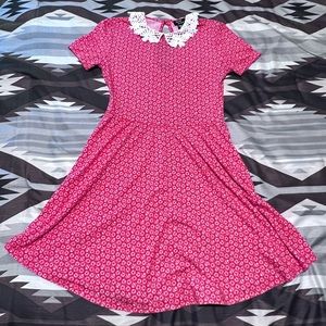 Red floral and skull dress